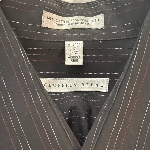 Geoffrey Beene Button Up Shirt Size 17 - Picture 3 of 4